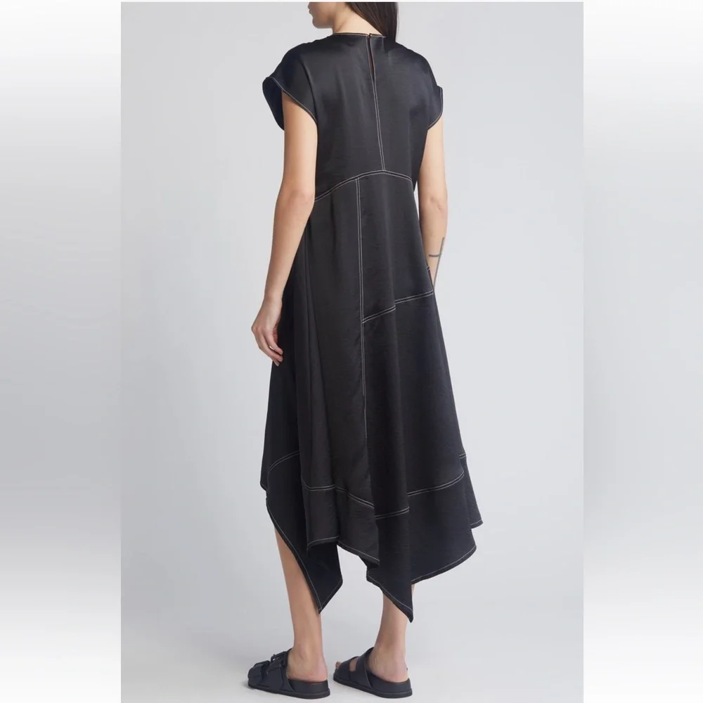 All Saints Agnes Cap Sleeve Handkerchief Hem Dress - Picture 2 of 7
